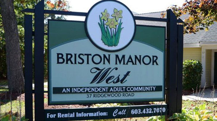 Briston manor west sign